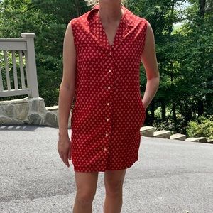 Vintage 1990s J. Crew sleeveless shirt dress